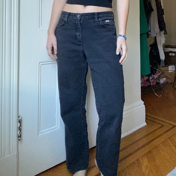 Black Straight Leg Jeans - Picture 1 of 5